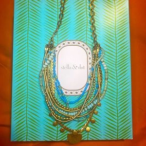 Stella & Dot Layered Necklace- Turquoise
